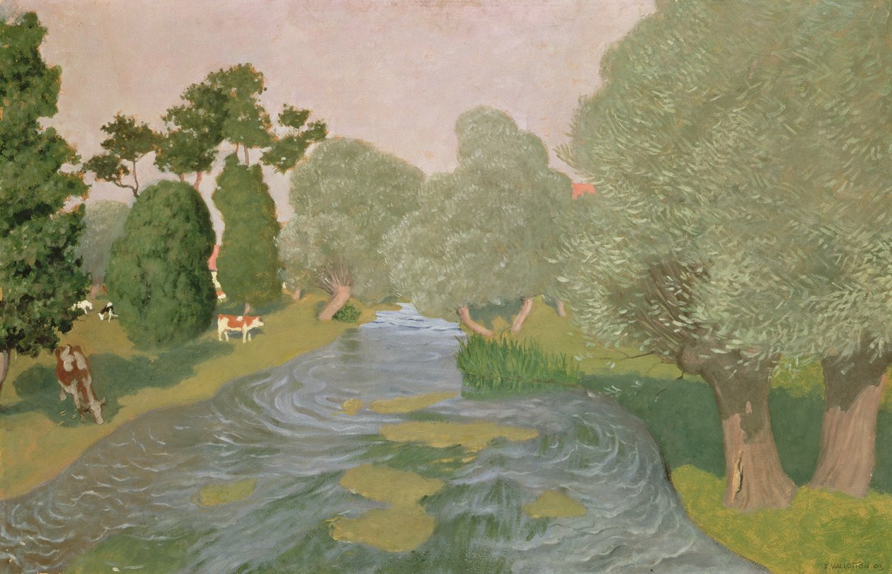 Normandian maisema tekijältä Felix Edouard Vallotton
