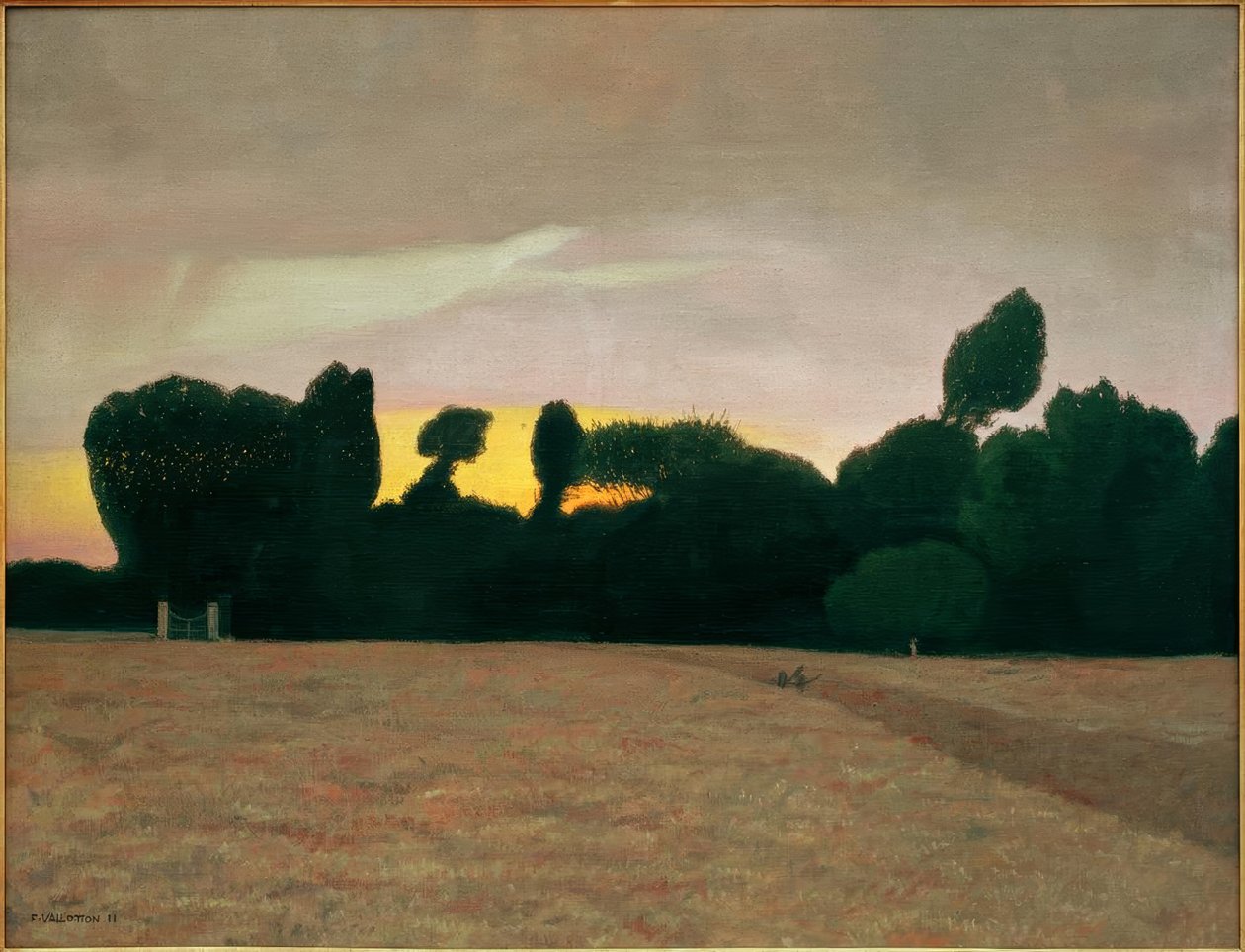 Paysage de Normandie, soleil couchant tekijältä Felix Edouard Vallotton