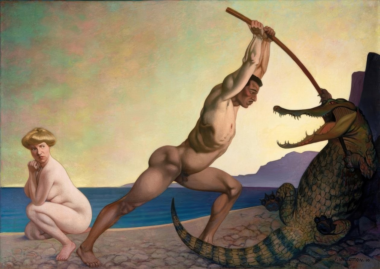 Persée tuant le dragon tekijältä Felix Edouard Vallotton