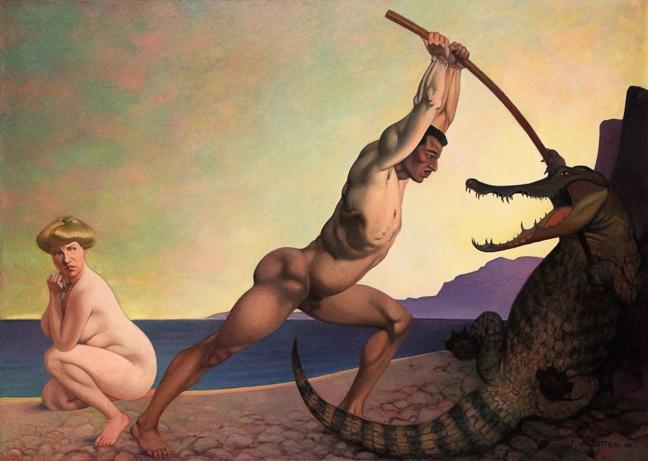 Perseus tappaa lohikäärmeen tekijältä Felix Edouard Vallotton