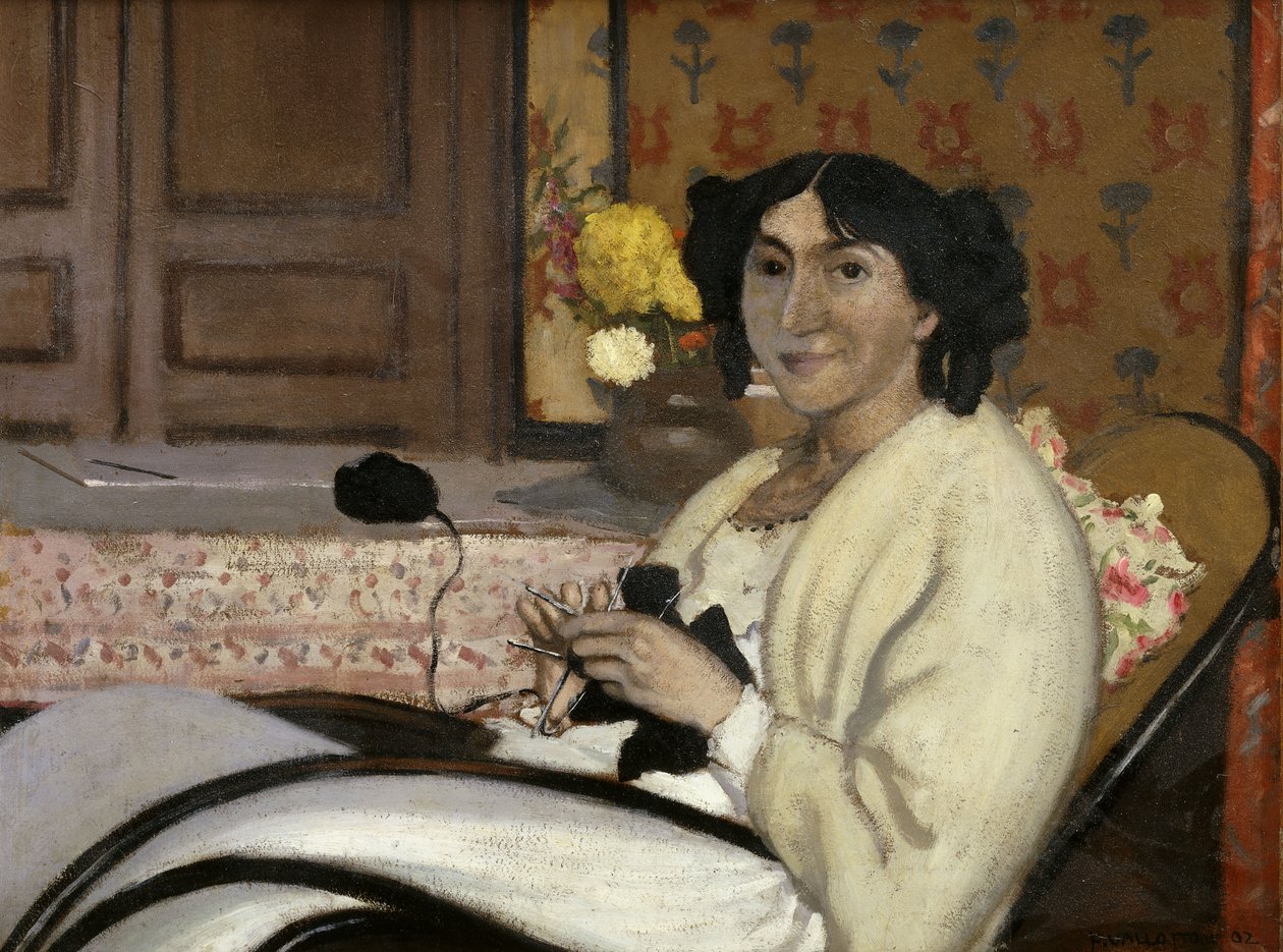 Taiteilijan vaimon Madame Rodrigues-Vallottonin muotokuva, 1902 tekijältä Felix Edouard Vallotton