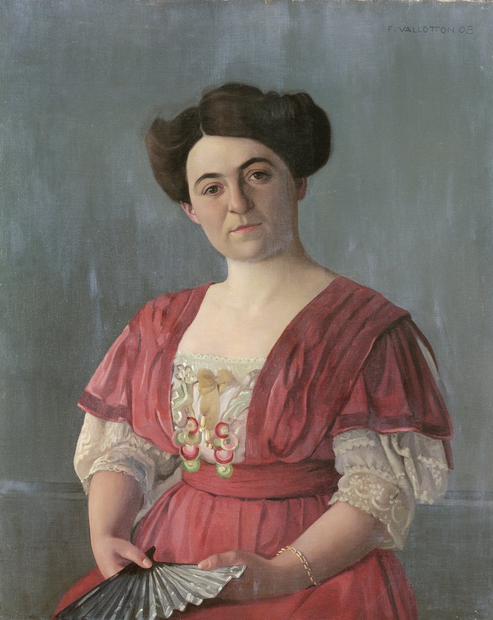 Rouva Haasenin muotokuva, 1908 tekijältä Felix Edouard Vallotton