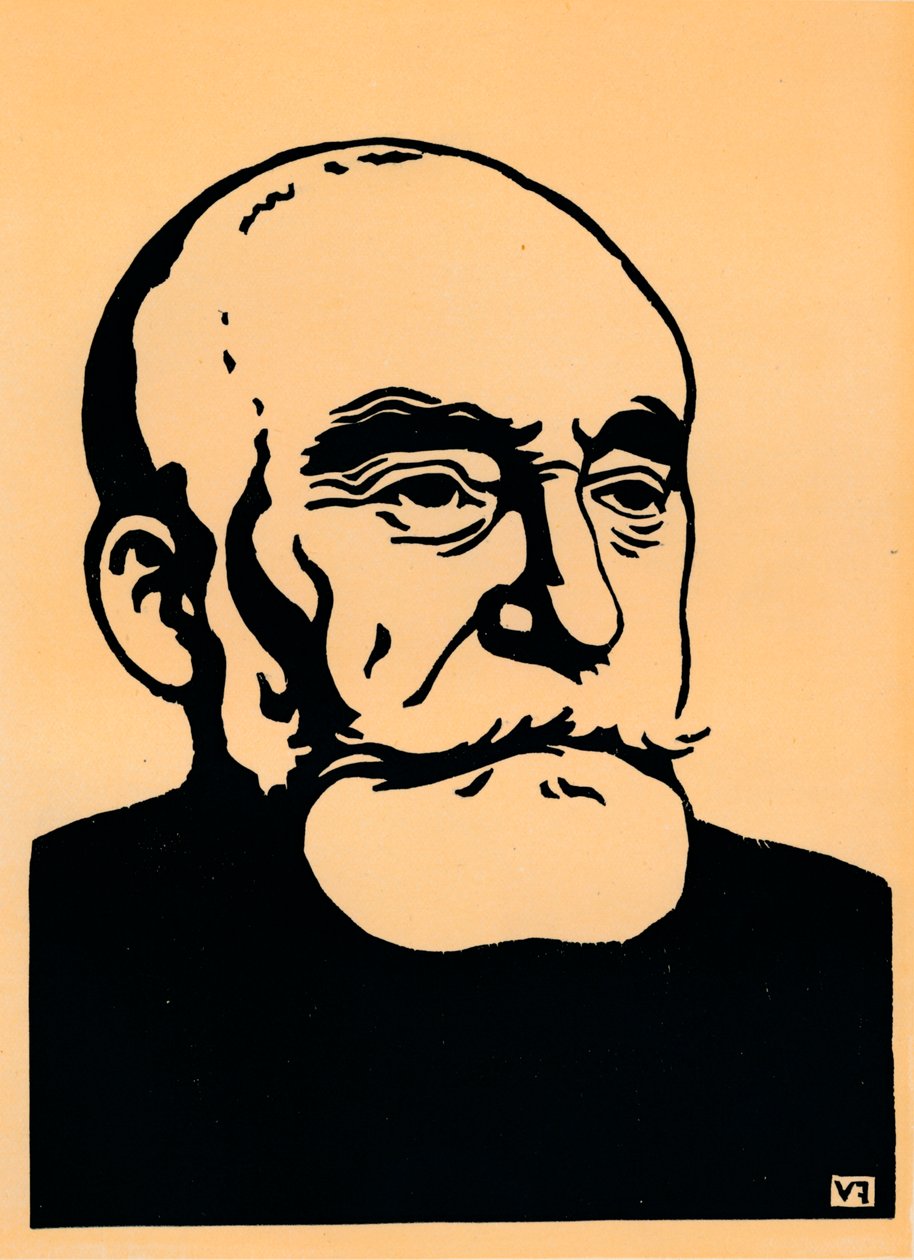Puvis De Chavannesin muotokuva, 1898 tekijältä Felix Edouard Vallotton