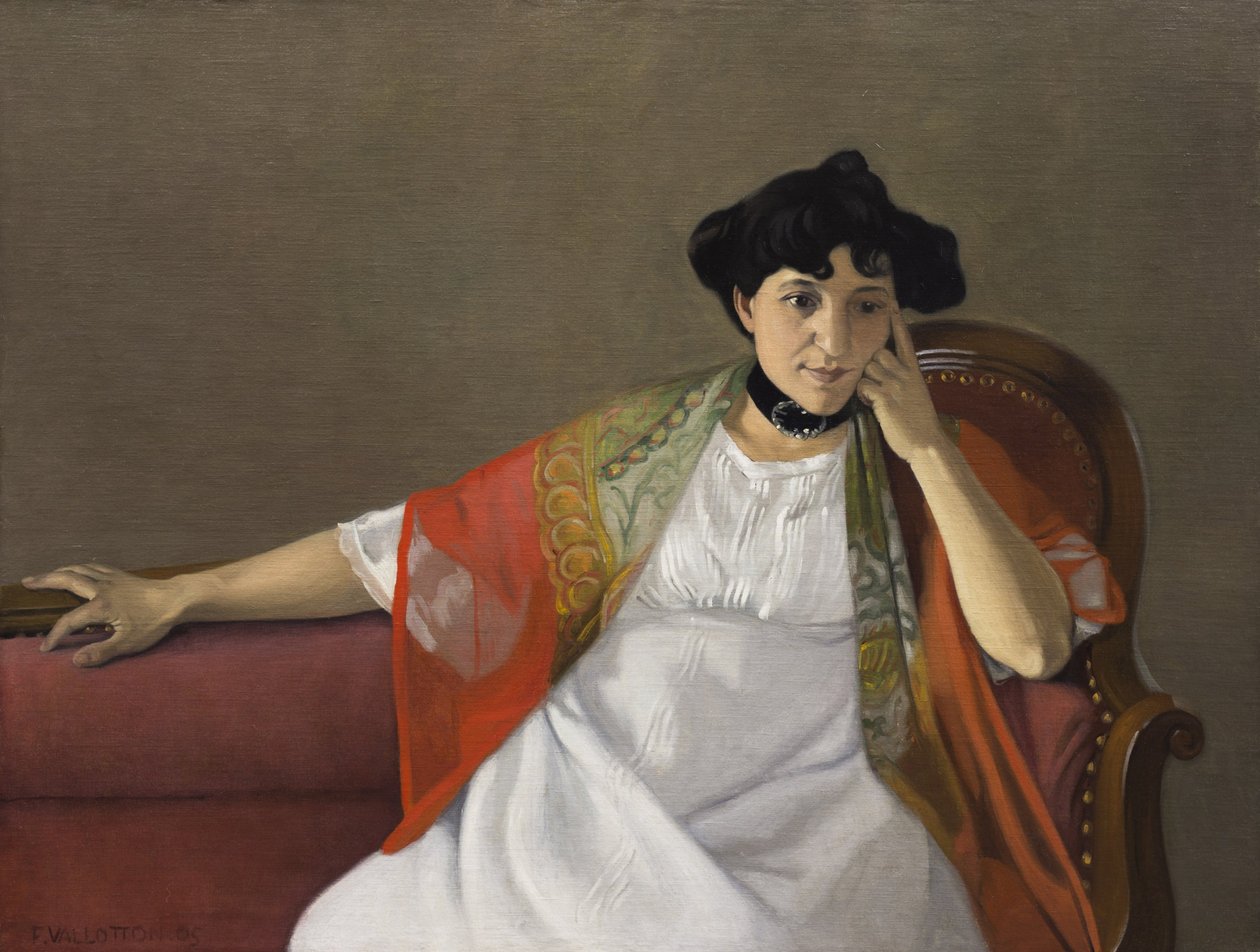 Taiteilijan vaimon Gabrielle Vallottonin muotokuva, 1905. tekijältä Felix Edouard Vallotton