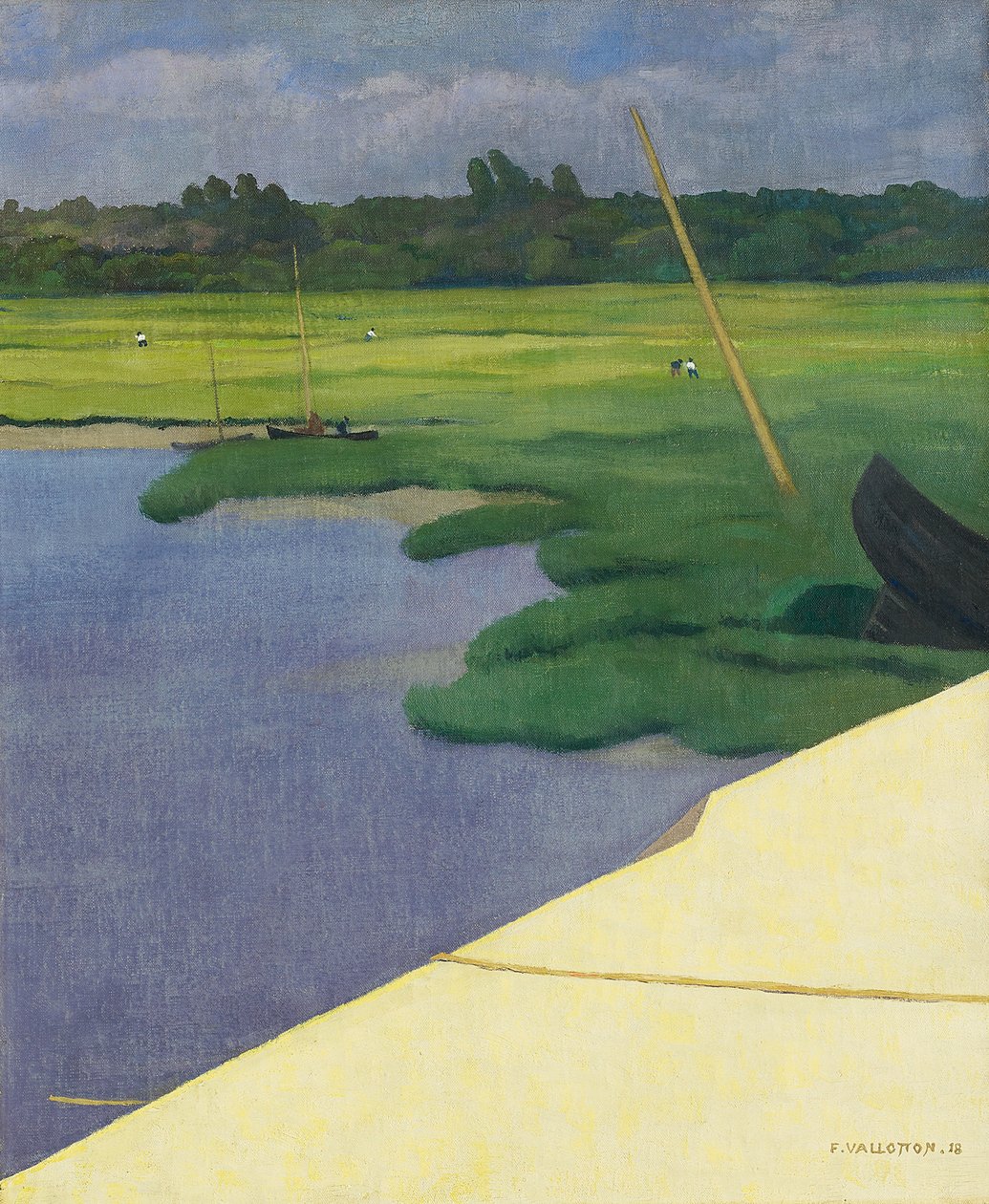 Bervillen laituri, 1918 tekijältä Felix Edouard Vallotton