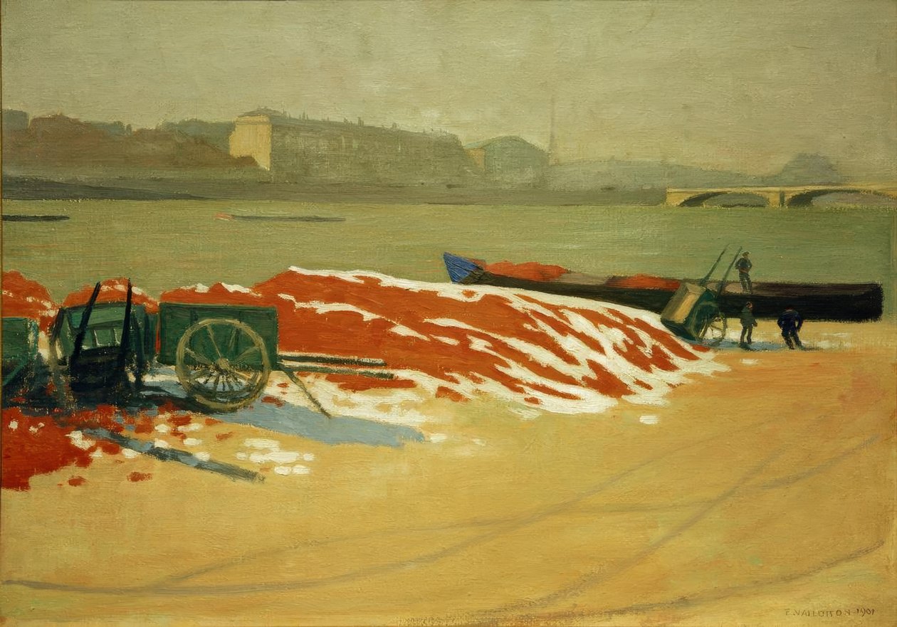 Quai de Seine au Sable Rouge tekijältä Felix Edouard Vallotton