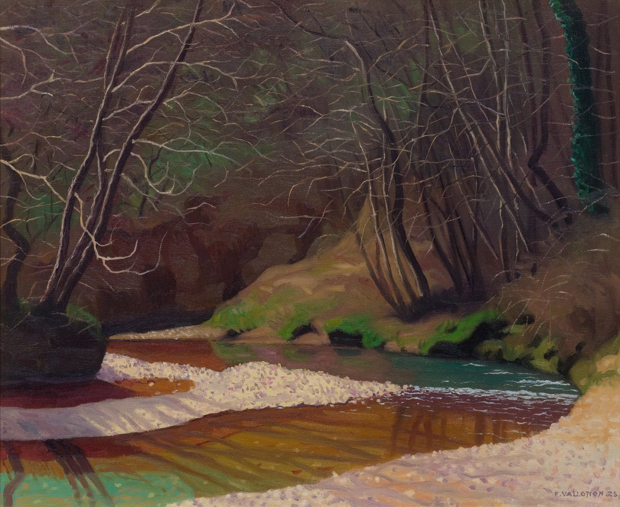 Ruosteinen puro ja valkoisia kiviä, 1921. tekijältä Felix Edouard Vallotton