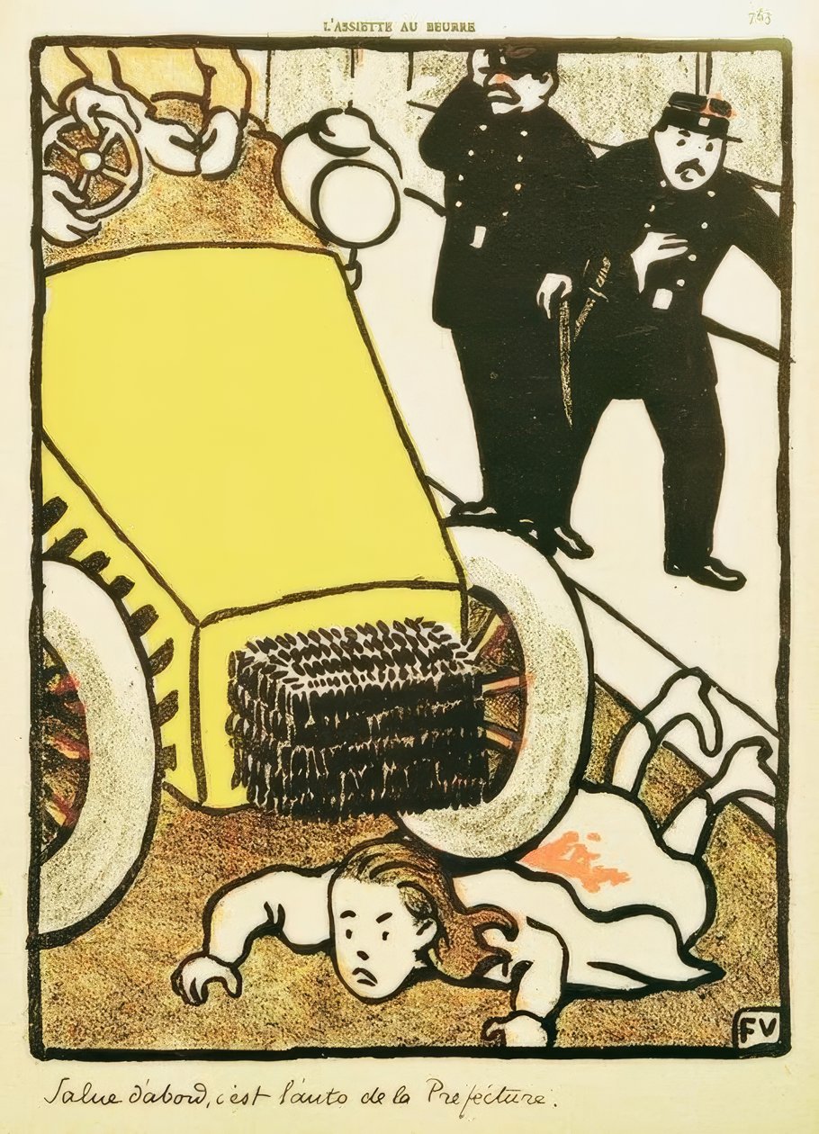 Sano hei, se on prefektuurin auto! tekijältä Felix Edouard Vallotton
