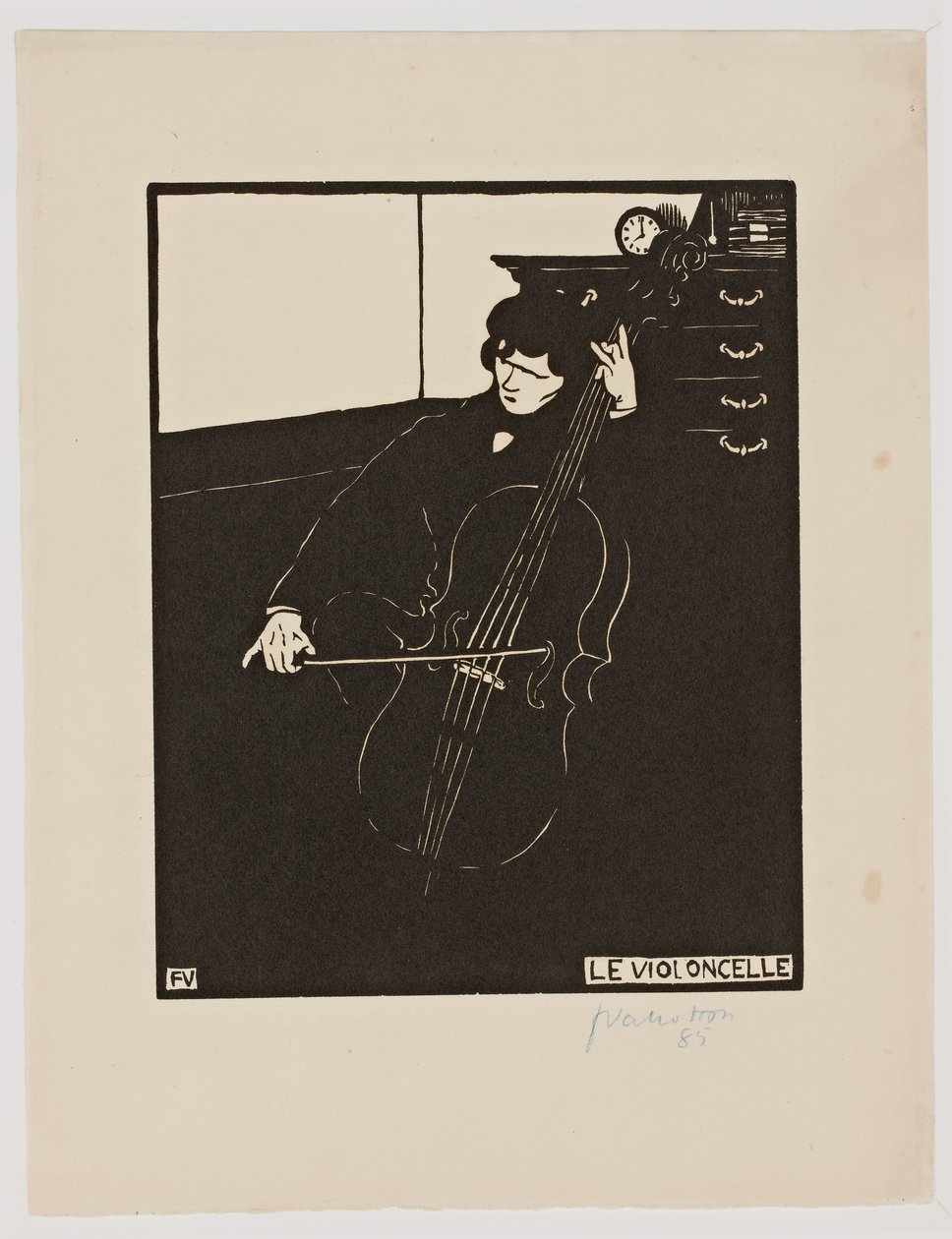 "Sello, sarjasta "Soittimet", 1896-97 tekijältä Felix Edouard Vallotton