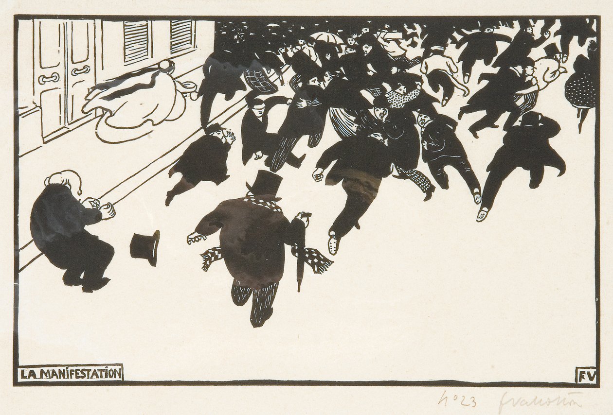 Mielenosoitus, 1893 tekijältä Felix Edouard Vallotton