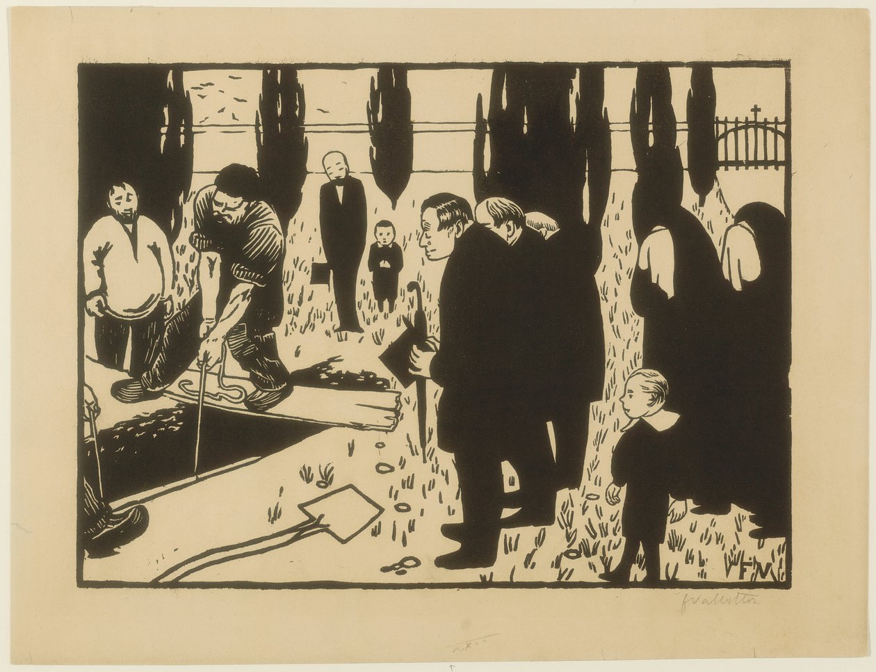 Hautajaiset tekijältä Felix Edouard Vallotton