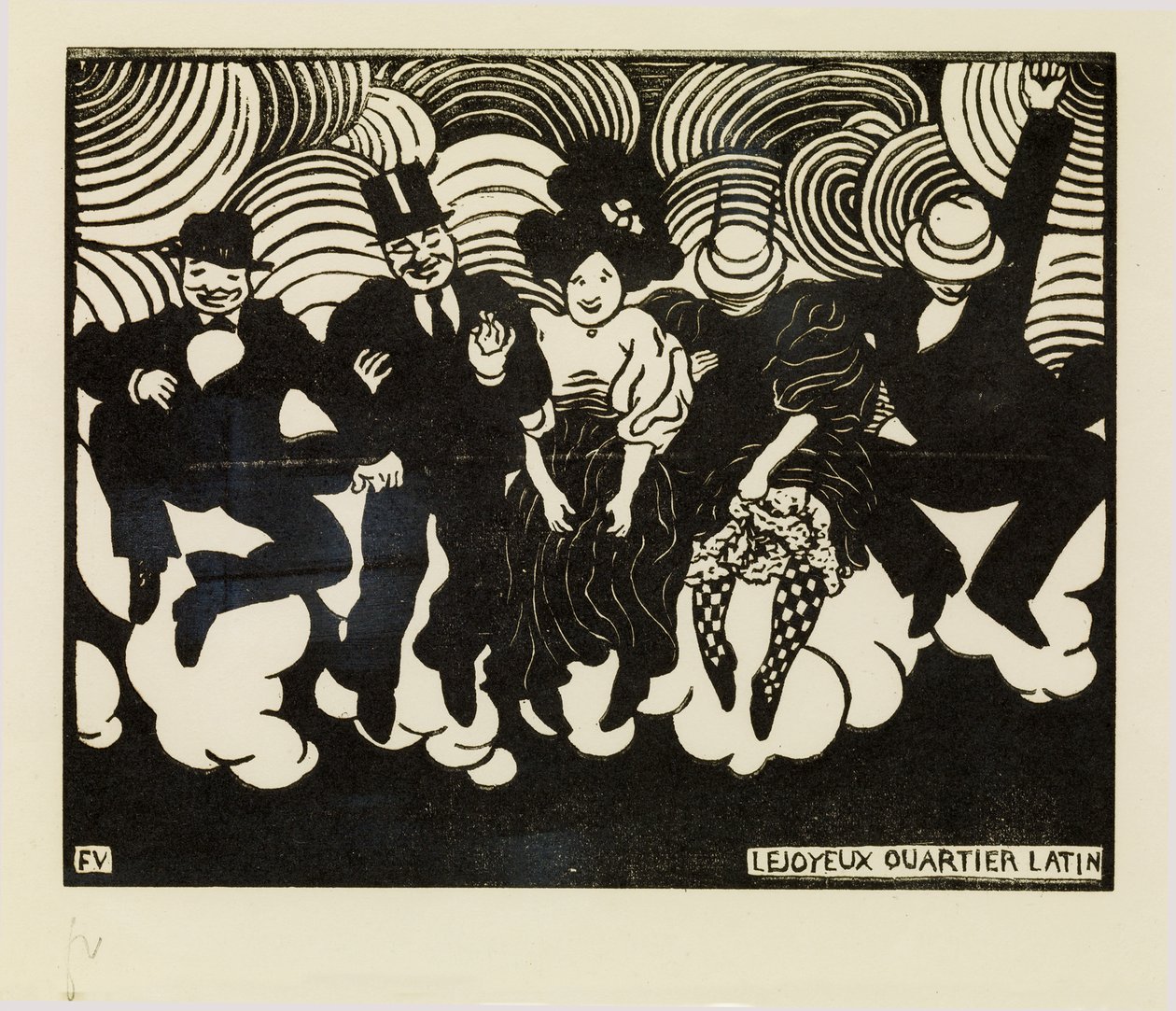 Iloinen latinalaiskortteli tekijältä Felix Edouard Vallotton