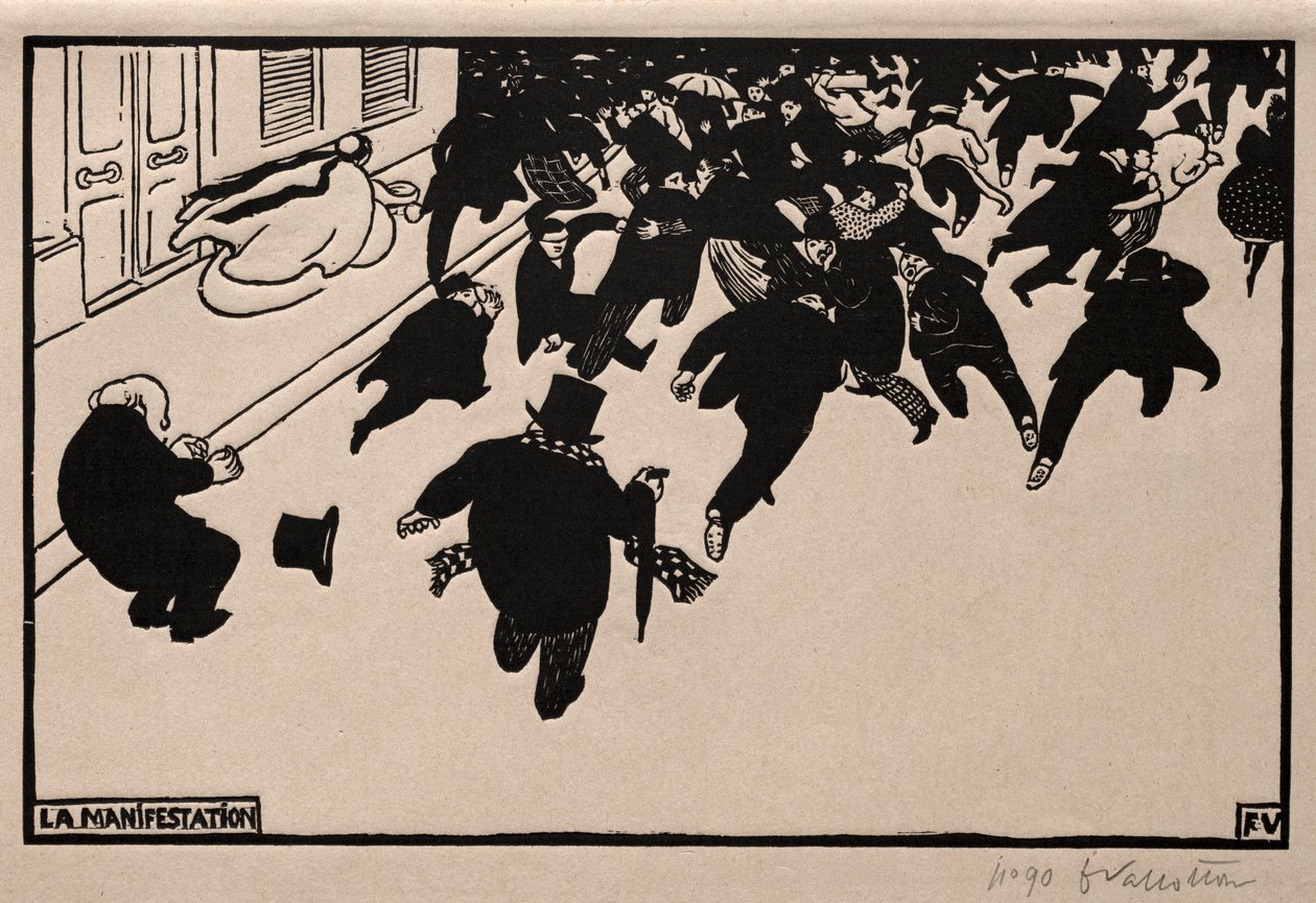 Protesti, 1893. tekijältä Felix Edouard Vallotton