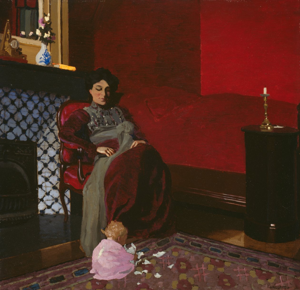 Punainen huone, Etretat tekijältä Felix Edouard Vallotton