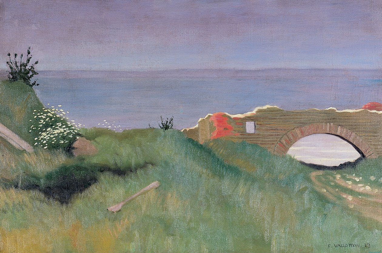 Rauniot, Villerville, 1913 tekijältä Felix Edouard Vallotton