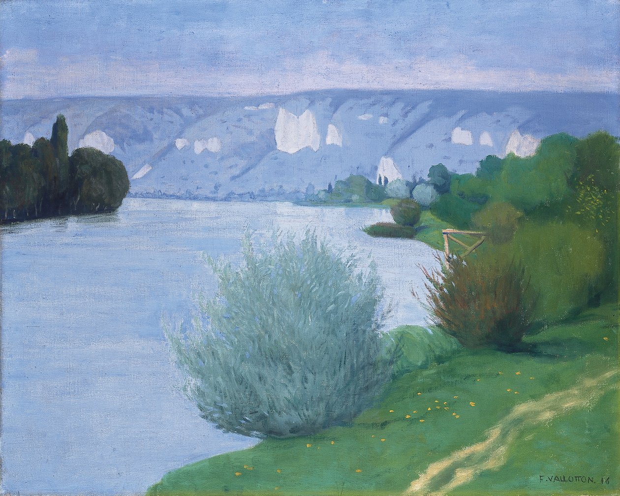 Seine lähellä Les Andelysiä, 1916 tekijältä Felix Edouard Vallotton