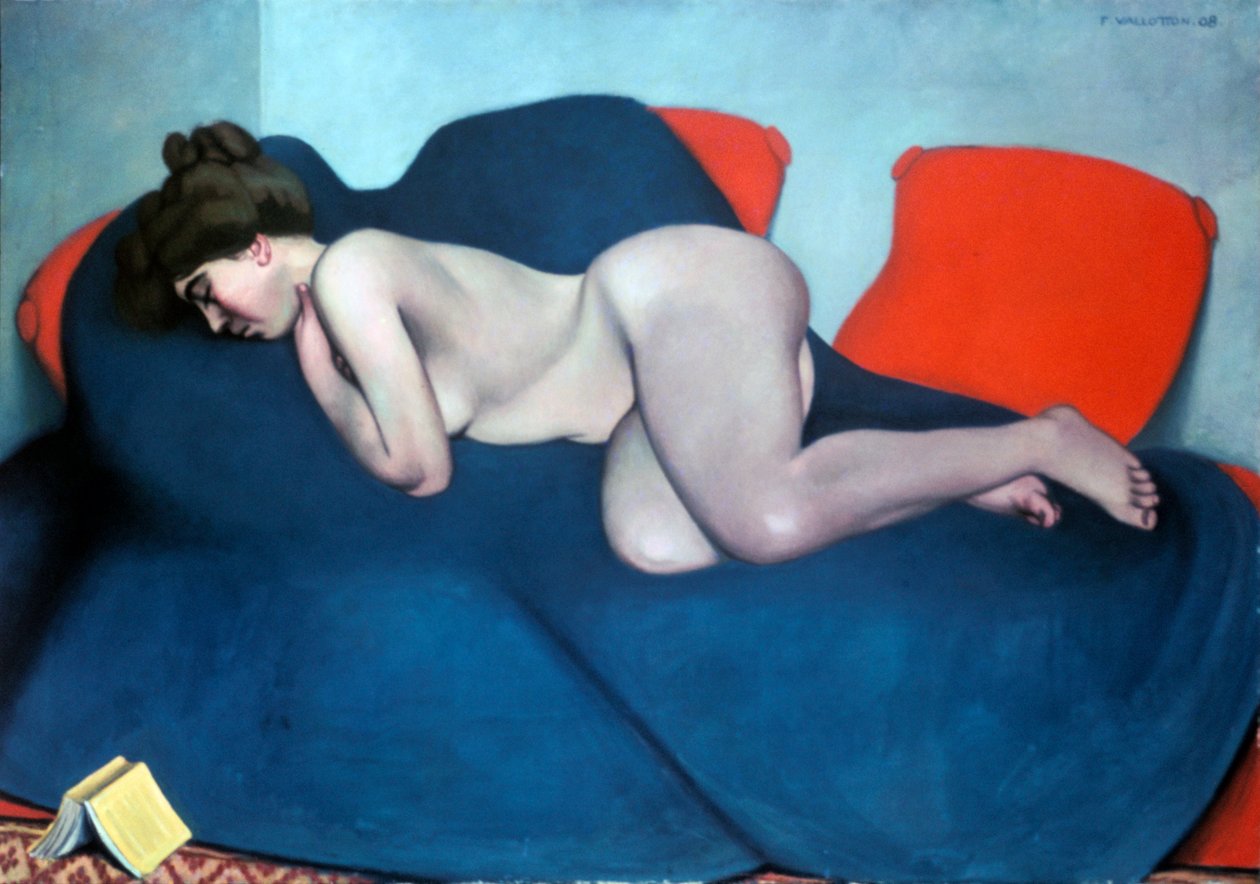 Nukkuja, 1908. tekijältä Felix Edouard Vallotton
