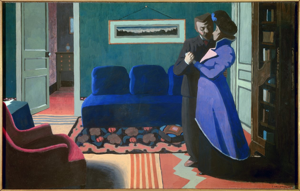 Felix Vallottonin (1865-1925) vierailumaalaus (ec.suiss) 1899 Zürich, Taidehalli tekijältä Felix Edouard Vallotton