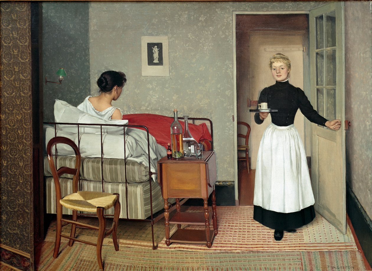 Potilas (Helene Chatenay). Felix Vallottonin (1865-1925) maalaus tekijältä Felix Edouard Vallotton