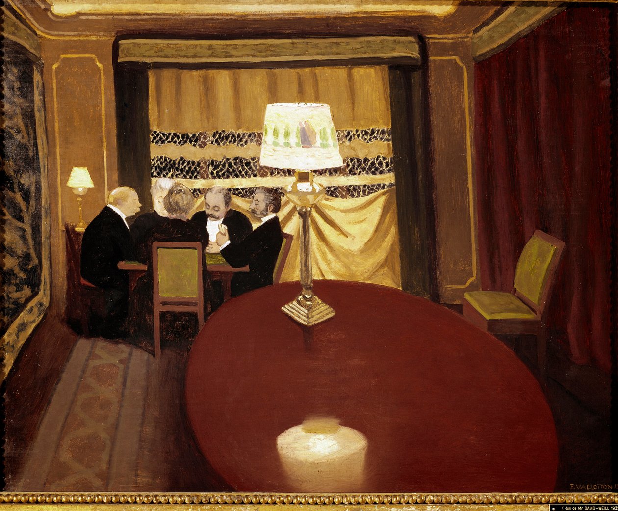 Pokeripeli. Felix Vallottonin (1865-1925) maalaus tekijältä Felix Edouard Vallotton