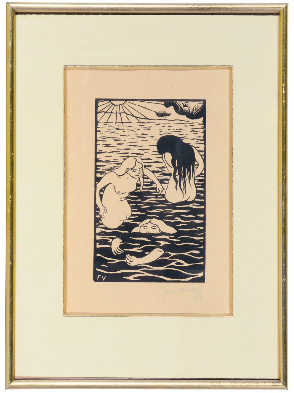 Kolme uimaria tekijältä Felix Edouard Vallotton