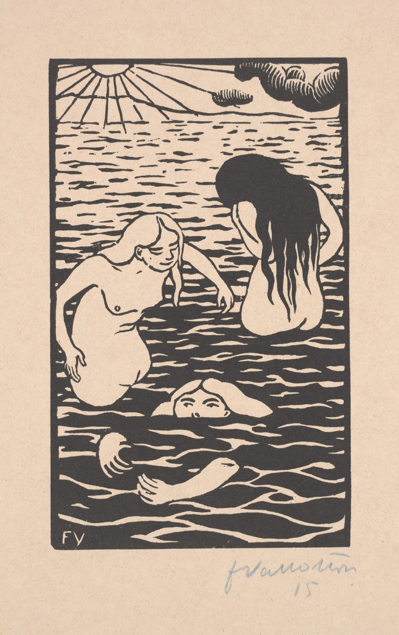 Kolme uimaria tekijältä Felix Edouard Vallotton