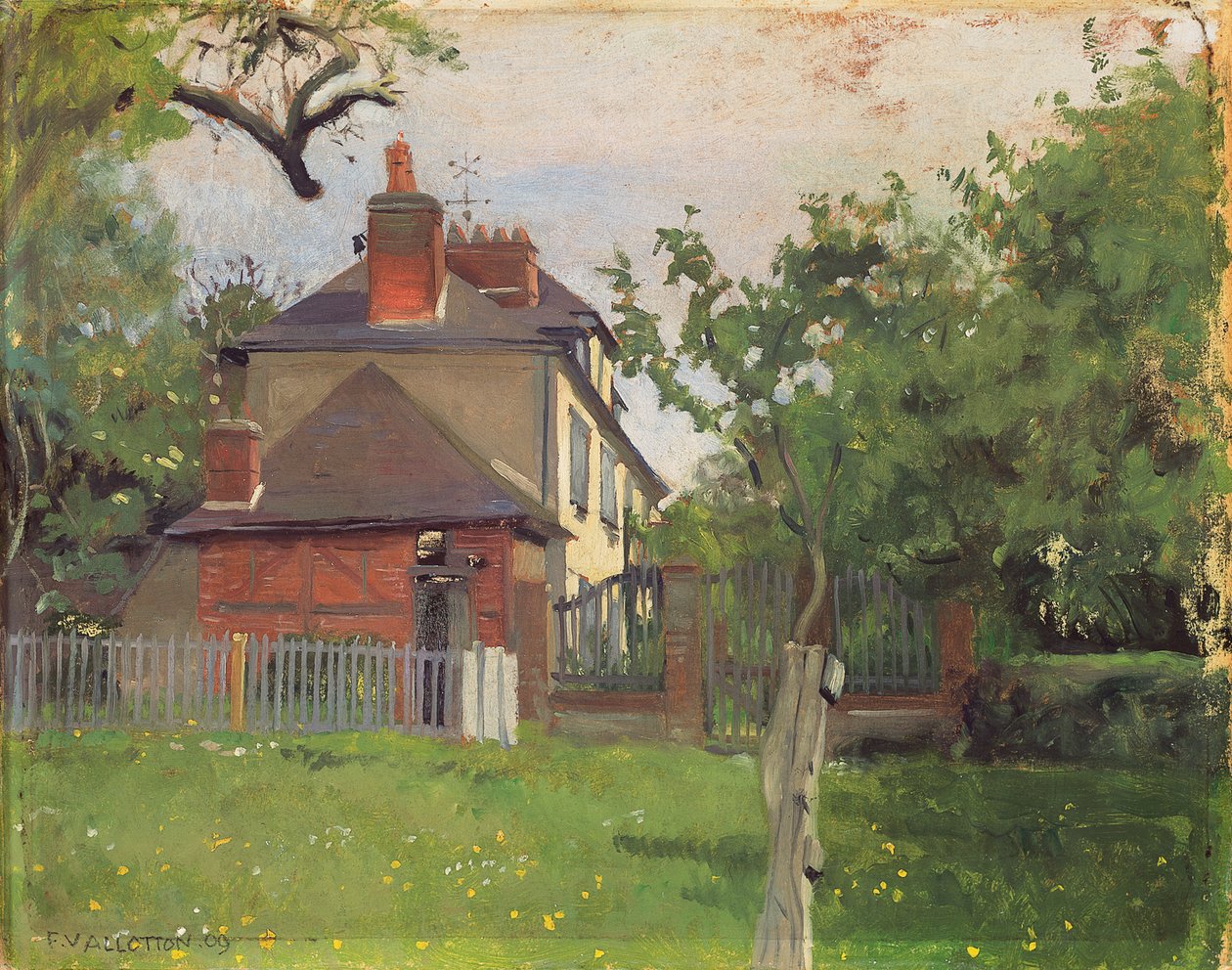 Villa Beaulieu, Honfleur, 1909 tekijältä Felix Edouard Vallotton
