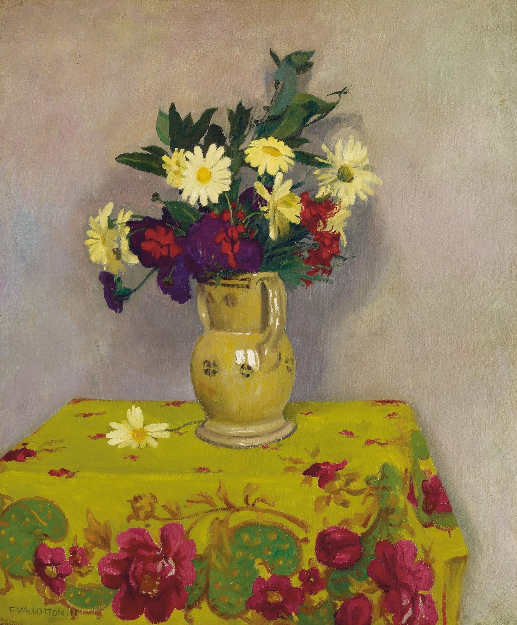 Keltaisia koiranputkea ja erilaisia kukkia, 1911 tekijältä Felix Edouard Vallotton