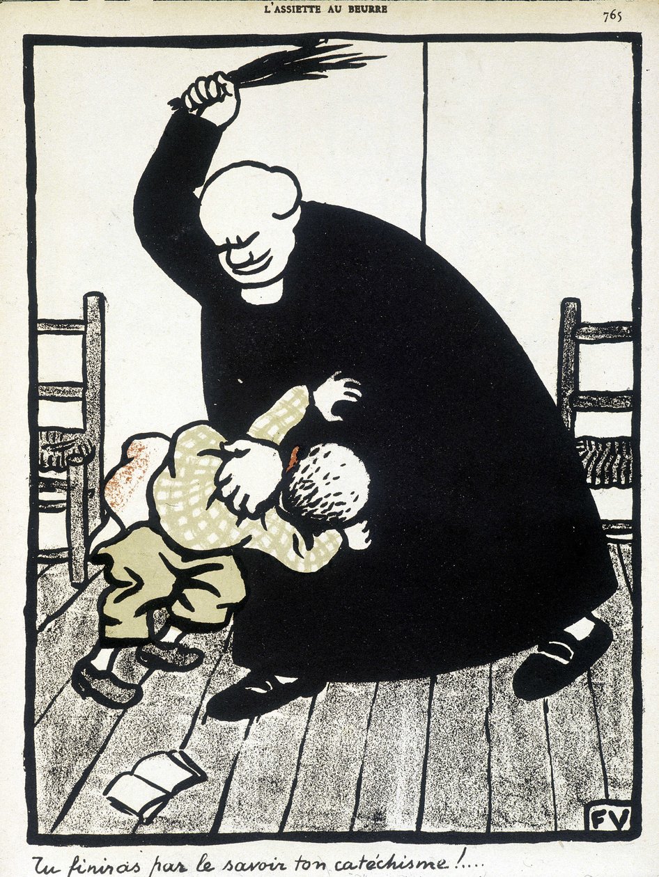 Saat selville katekismuksen. - Félix Vallottonin "The Christian School", "L