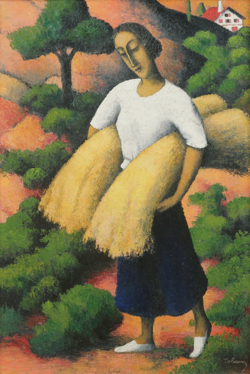 Talonpoika Harvest (öljy kankaalle) tekijältä Felix Elie Tobeen