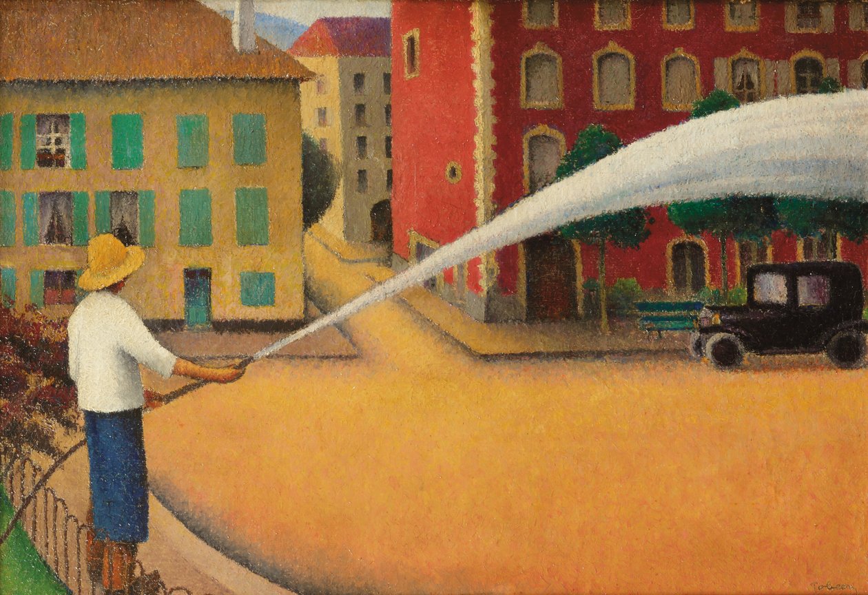 Sprinkleri, n. 1925 (öljy kankaalle) tekijältä Felix Elie Tobeen