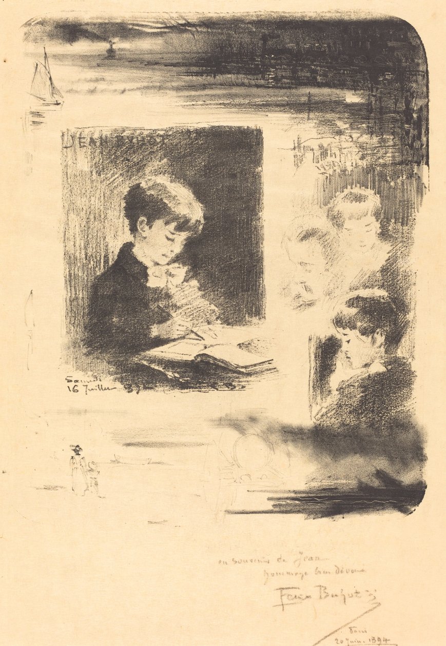 Lapsipiirustus Lapsipiirustus, 1894. tekijältä Felix Hilaire Buhot