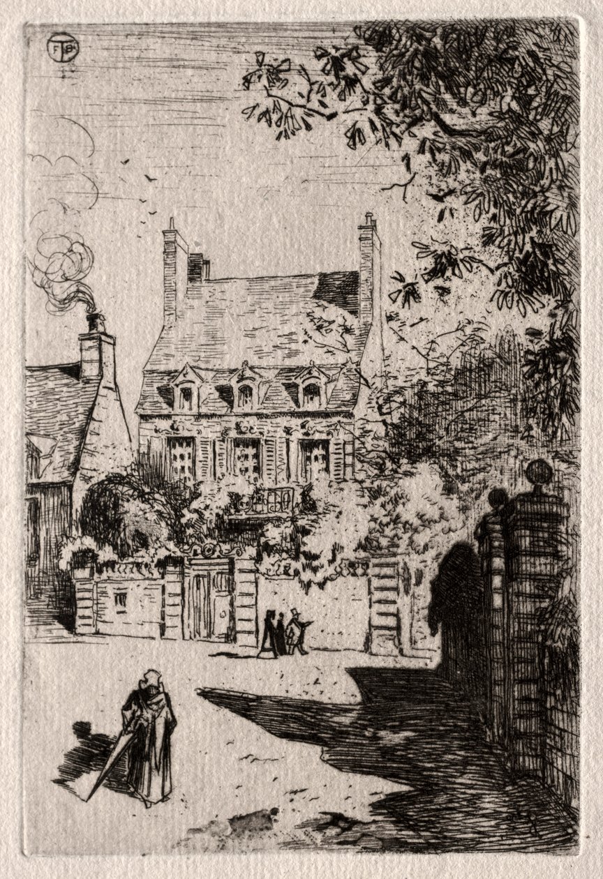 Maakunnassa: House at Orléans, n. 1875. tekijältä Felix Hilaire Buhot
