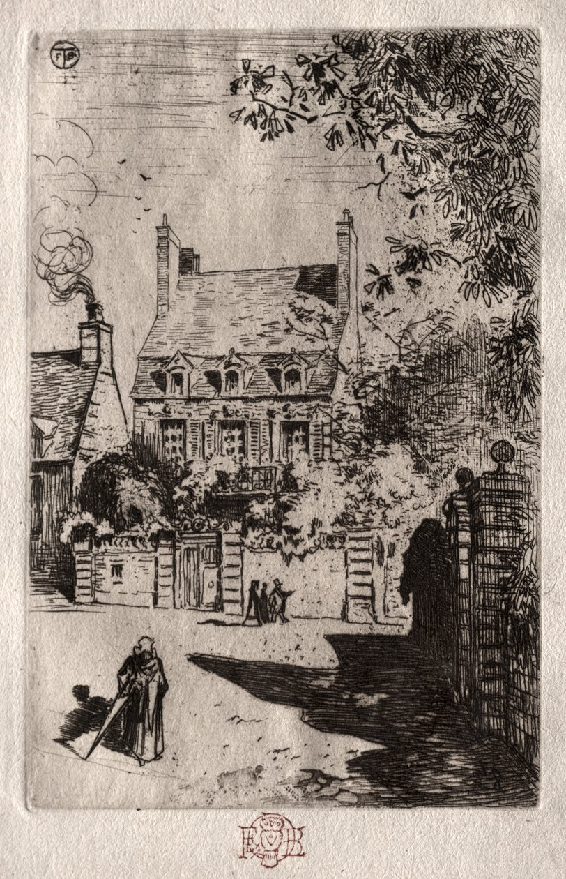 Maakunnassa: House at Orléans, n. 1875. tekijältä Felix Hilaire Buhot