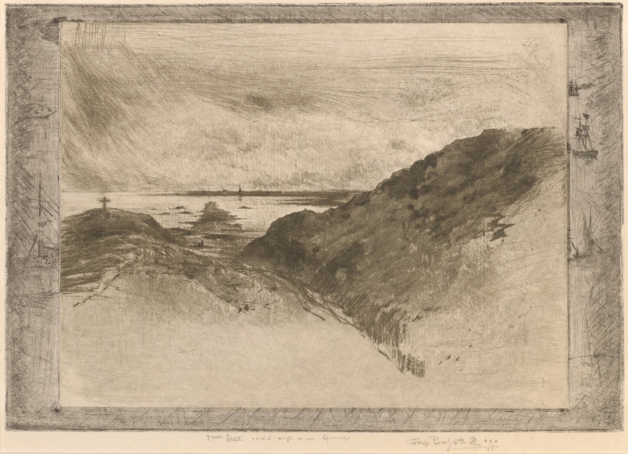 Kallio: Saint-Malo Bay Kallio: Saint-Malo Bay, 18861890. tekijältä Felix Hilaire Buhot