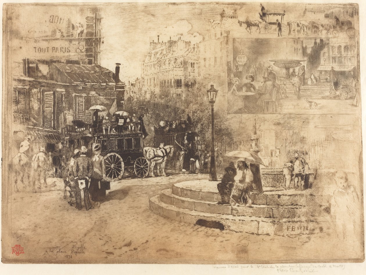 Place Pigalle vuonna 1878 Place Pigalle vuonna 1878, 1878. tekijältä Felix Hilaire Buhot
