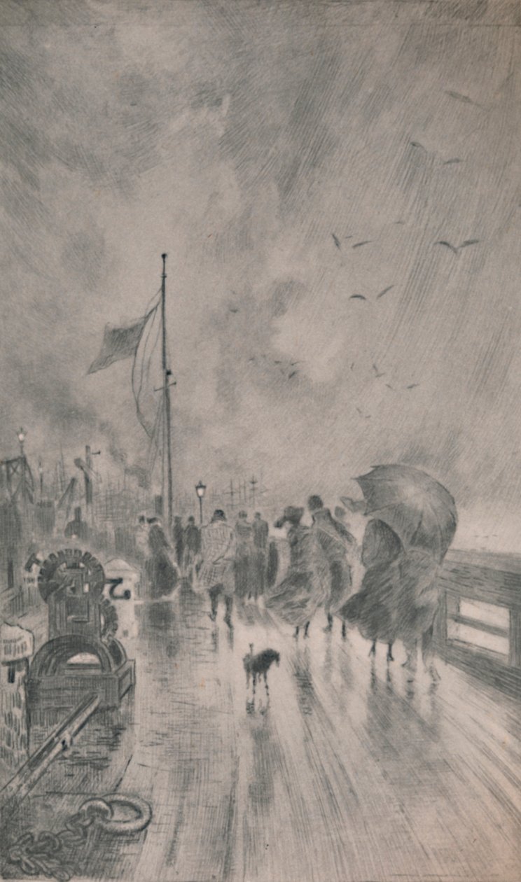 Laskeutuminen Englantiin, 1879, 1946 tekijältä Felix Hilaire Buhot