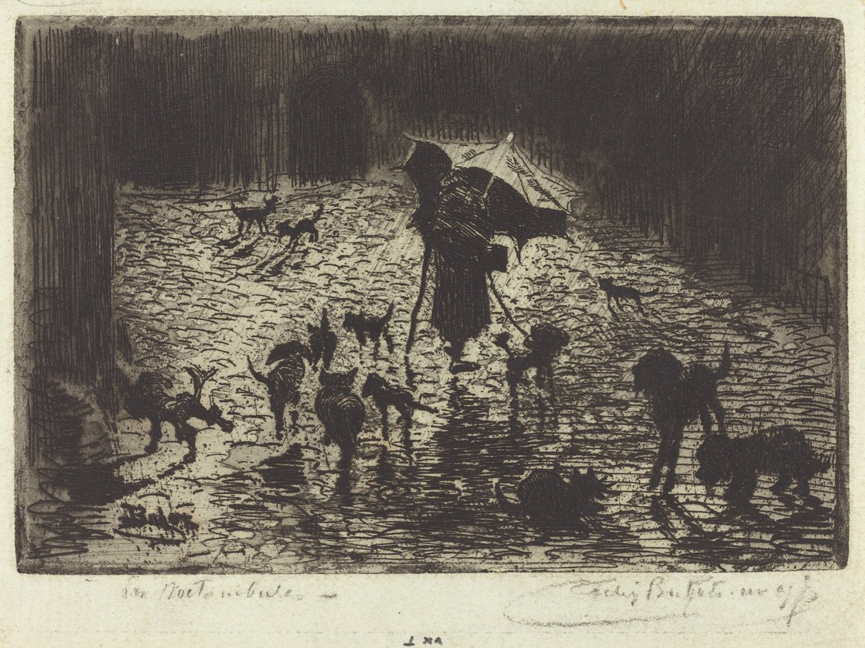 Les Noctambules (The Night Prowlers) tekijältä Felix Hilaire Buhot