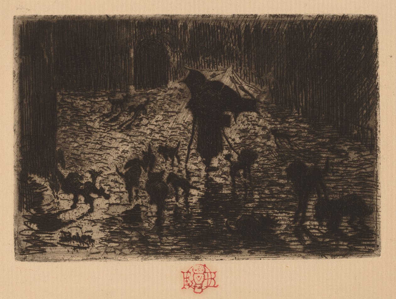 Les Noctambules (The Night Prowlers) tekijältä Felix Hilaire Buhot