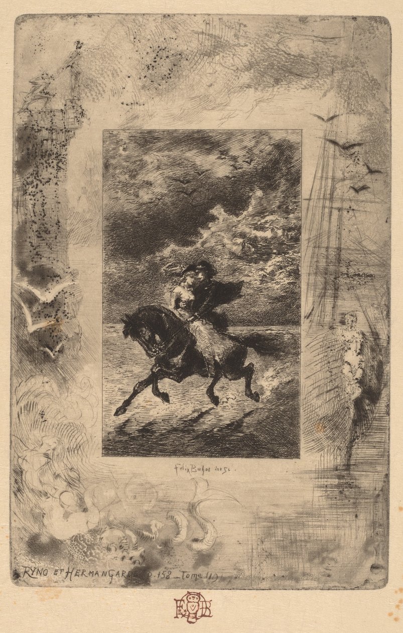 Ryno et Hermangarde Ryno ja Hermangarde, 1847-1898. tekijältä Felix Hilaire Buhot
