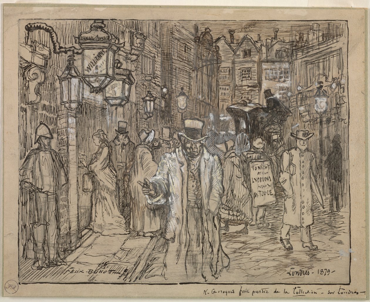 Street Scene Lontoossa tekijältä Felix Hilaire Buhot