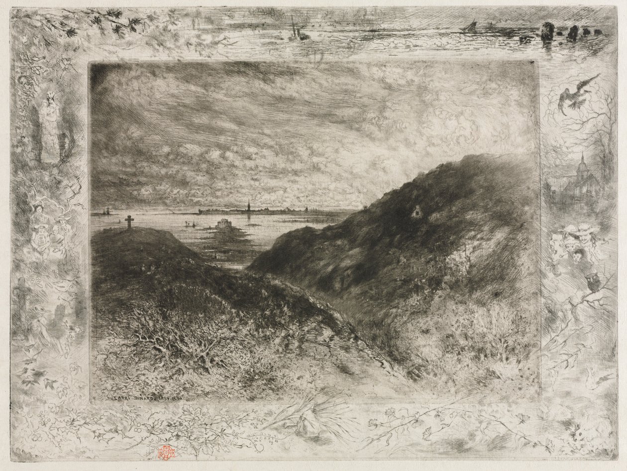 Cliff, Saint Malon lahti tekijältä Felix Hilaire Buhot