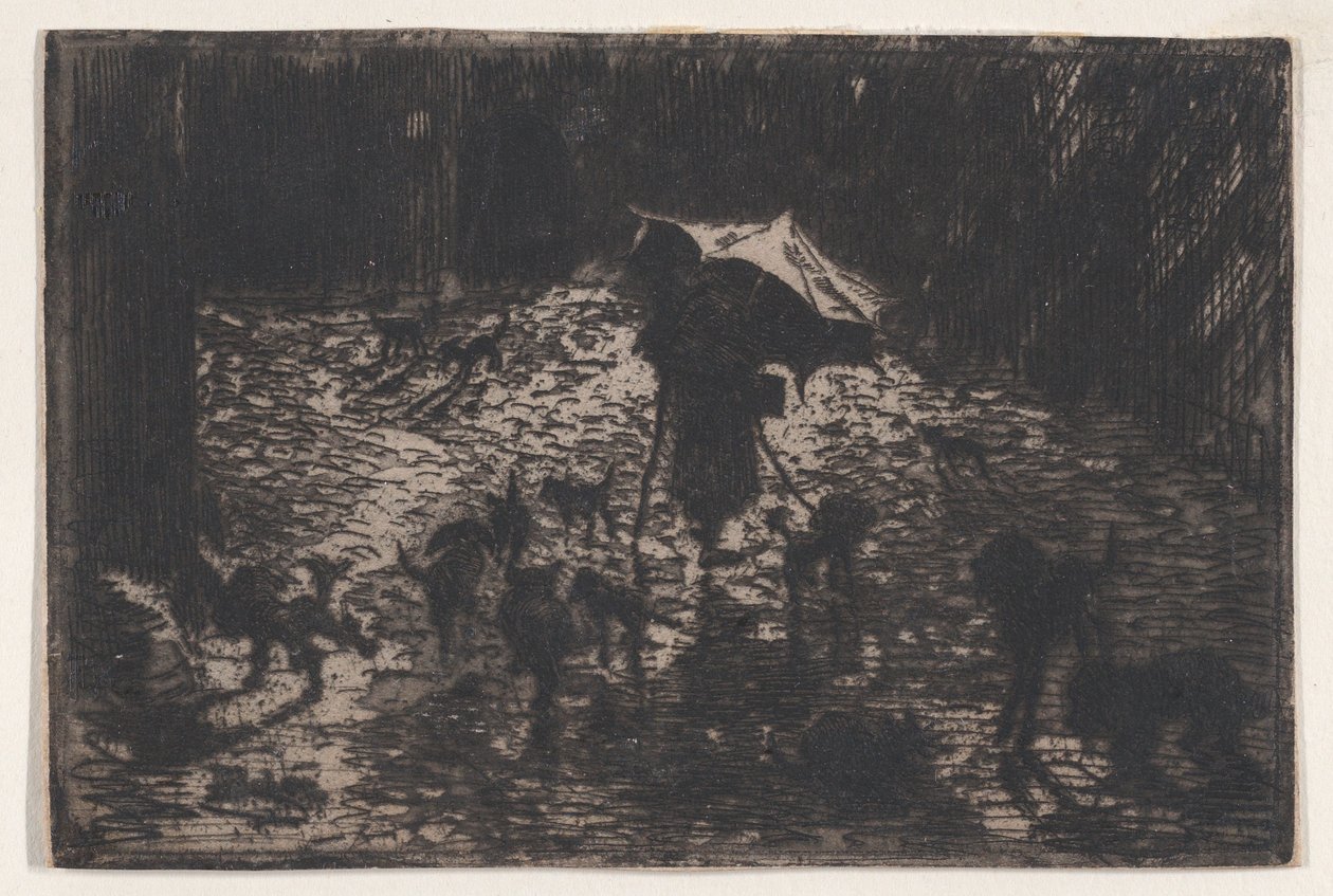 The Night Prowlers Les Noctambules, 1865-98. tekijältä Felix Hilaire Buhot