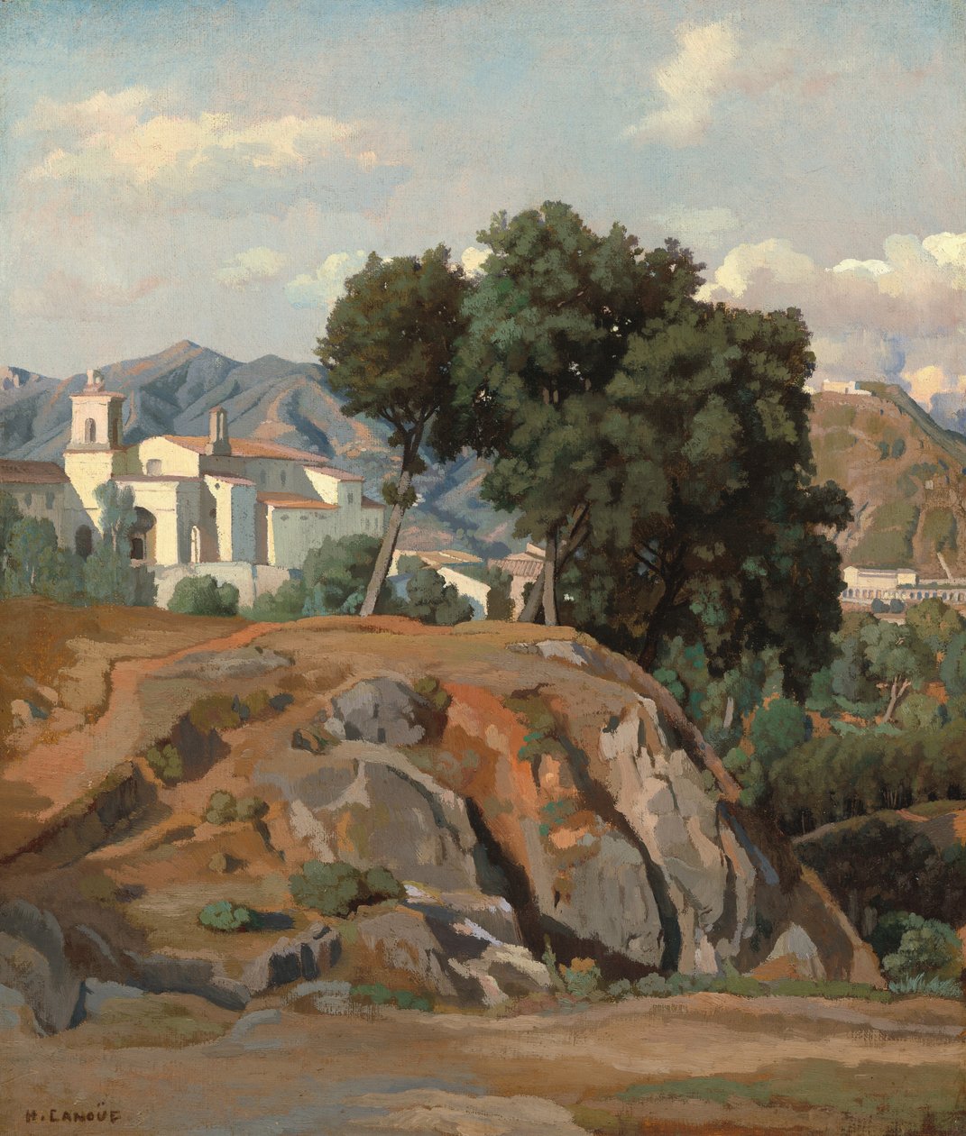 Näkymä La Cavalle, n. 1840 (öljy kankaalle) tekijältä Felix Hippolyte Lanoue