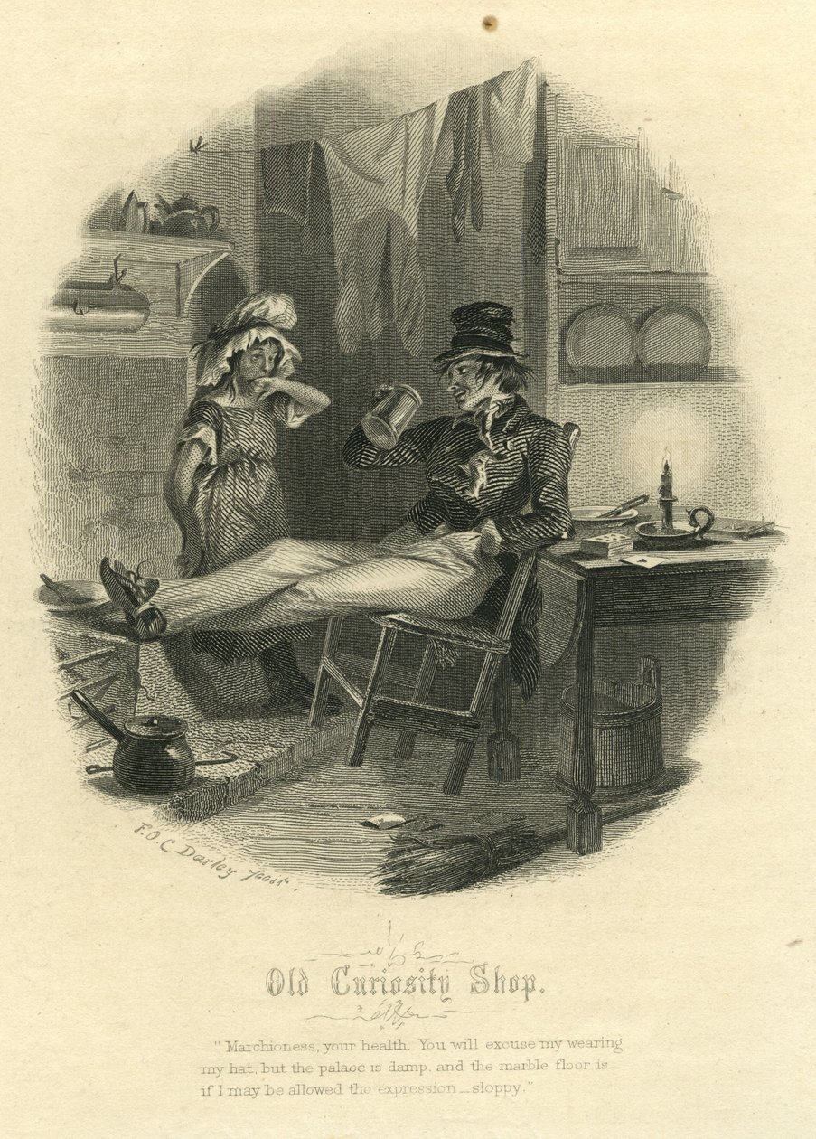 Old Curiosity Shop - Marchioness ja herra Swiveller tekijältä Felix Octavius Carr Darley