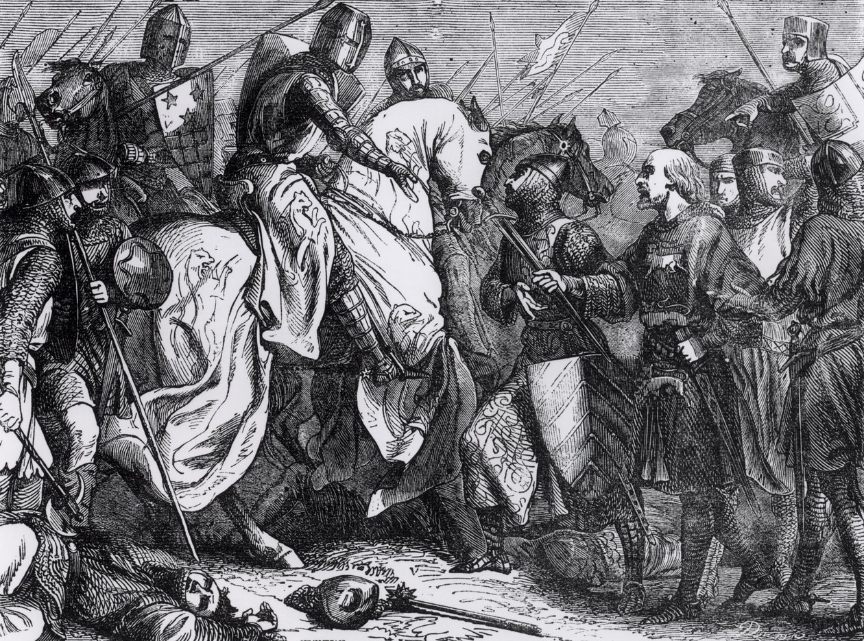Henrik III (1207-72) Lewesin taistelussa 14. toukokuuta 1264 tekijältä Felix Philippoteaux