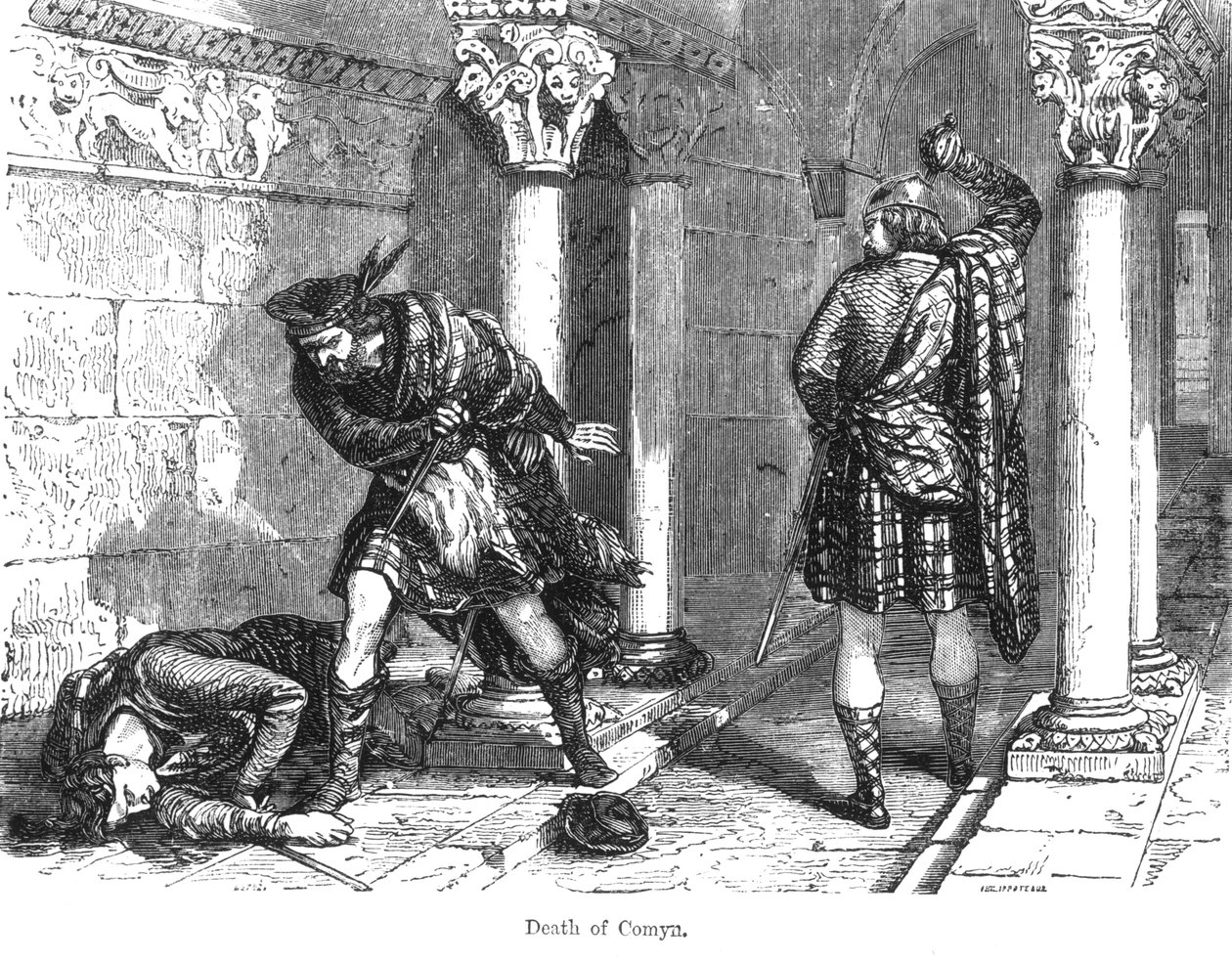 John Comynin nuoremman kuolema (k. 1306) tekijältä Felix Philippoteaux