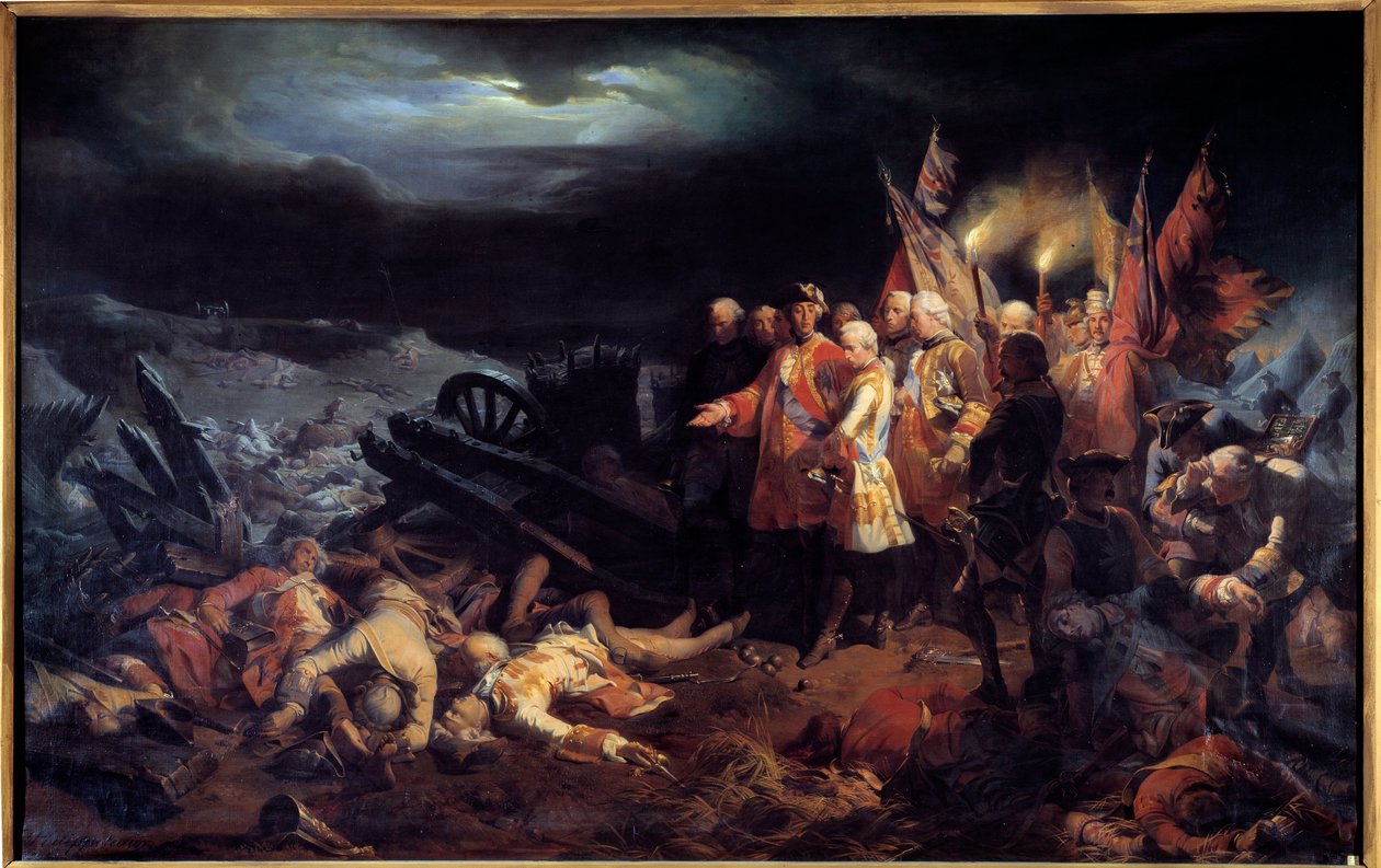 Itävallan peräkkäissota (1740-1748): "" Fontenoyn taistelu tekijältä Felix Philippoteaux