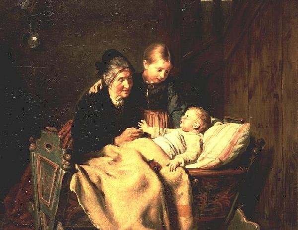Huomion keskus (öljy kankaalle) tekijältä Felix Schlesinger