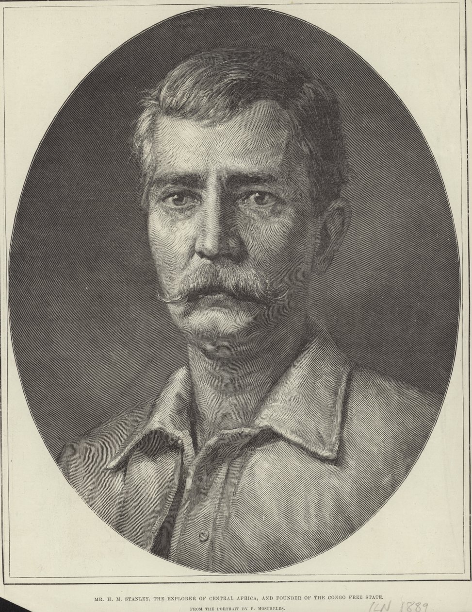 Henry Morton Stanley (kaiverrus) tekijältä Felix Stone (after) Moscheles
